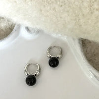 Schwarze Onyx Ohrringe | Silber Langlebig Edelstein Vielseitig Stilvoll-Luzern Mode