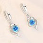 Ohrringe für Damen | Zirkon | Silber | Stilvoll | Perfektes Geschenk-Blau-Luzern Mode