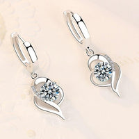 Ohrringe für Damen | Zirkon | Silber | Stilvoll | Perfektes Geschenk-Weiß-Luzern Mode