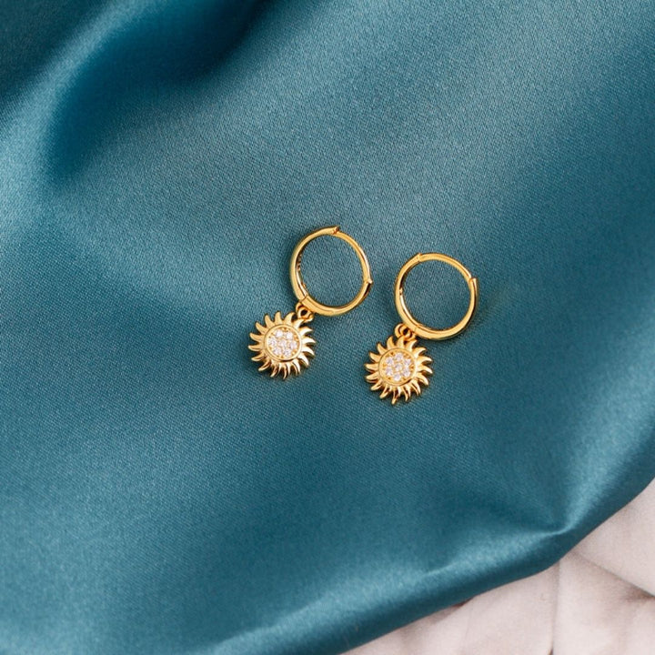 Ohrringe für Damen | Sonne | Gold | Silber | Klassisch | Stilvoll-Gold-Luzern Mode