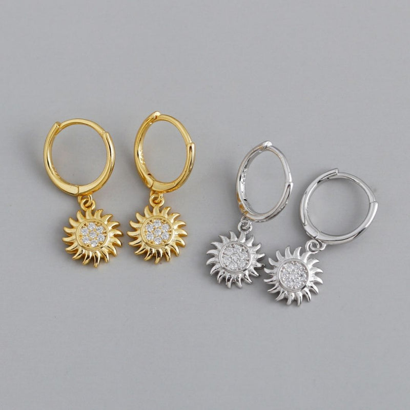 Ohrringe für Damen | Sonne | Gold | Silber | Klassisch | Stilvoll-Luzern Mode
