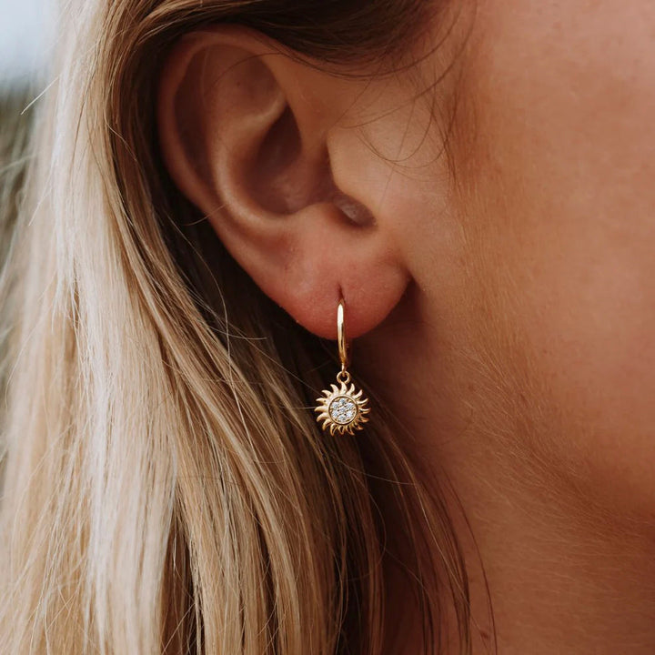 Ohrringe für Damen | Sonne | Gold | Silber | Klassisch | Stilvoll-Luzern Mode