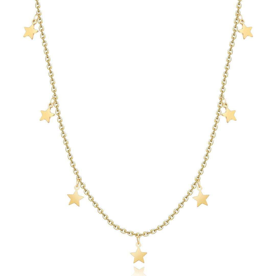 Damen Halskette | Sterne Einzigartig Langlebig Verstellbar Stilvoll Silber-Gold-Luzern Mode