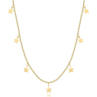 Damen Halskette | Sterne Einzigartig Langlebig Verstellbar Stilvoll Silber-Gold-Luzern Mode