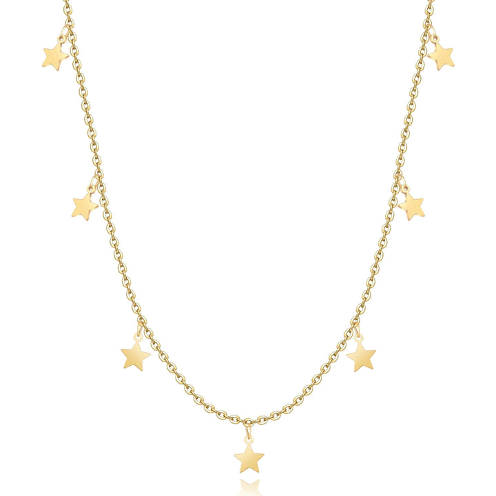 Damen Halskette | Sterne Einzigartig Langlebig Verstellbar Stilvoll Silber-Gold-Luzern Mode