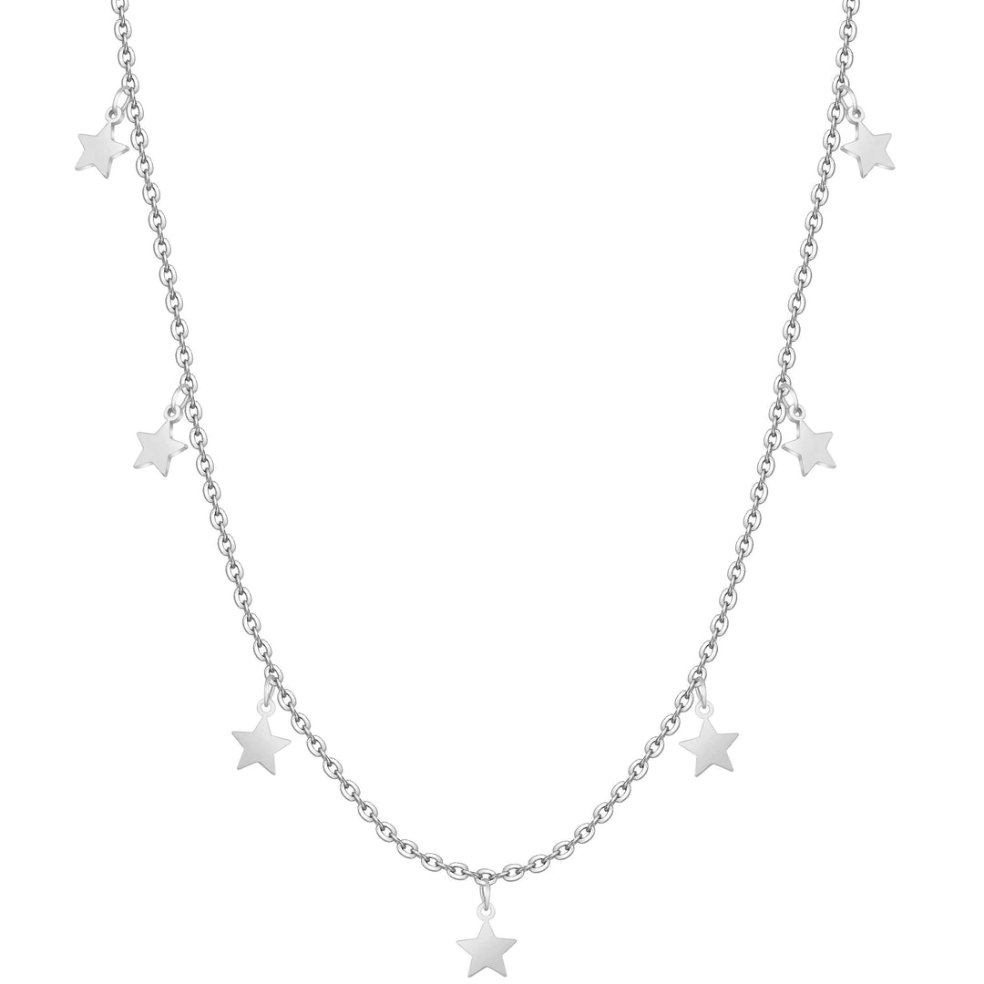 Damen Halskette | Sterne Einzigartig Langlebig Verstellbar Stilvoll Silber-Silber-Luzern Mode