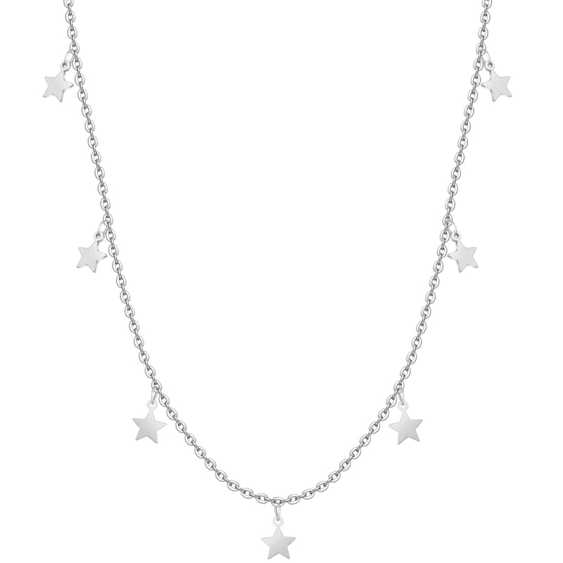 Damen Halskette | Sterne Einzigartig Langlebig Verstellbar Stilvoll Silber-Silber-Luzern Mode