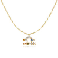 Sternzeichen-Kette | Silber Gold Stilvoll Einzigartig Verstellbar Langlebig-Gold-Waage-Luzern Mode