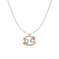 Sternzeichen-Kette | Silber Gold Stilvoll Einzigartig Verstellbar Langlebig-Silber-Krebs-Luzern Mode