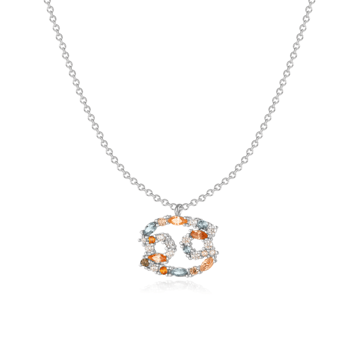 Sternzeichen-Kette | Silber Gold Stilvoll Einzigartig Verstellbar Langlebig-Silber-Krebs-Luzern Mode