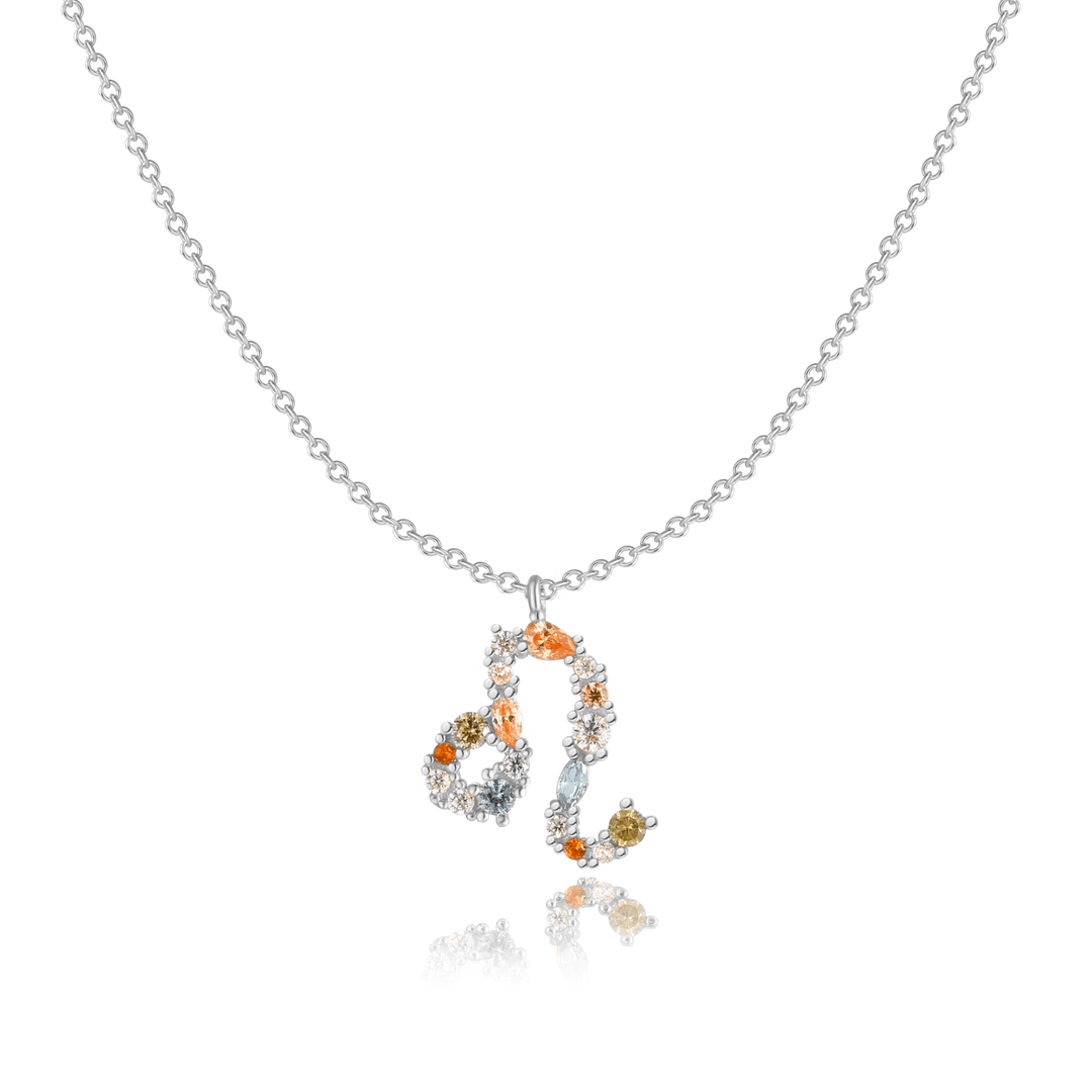 Sternzeichen-Kette | Silber Gold Stilvoll Einzigartig Verstellbar Langlebig-Silber-Löwe-Luzern Mode