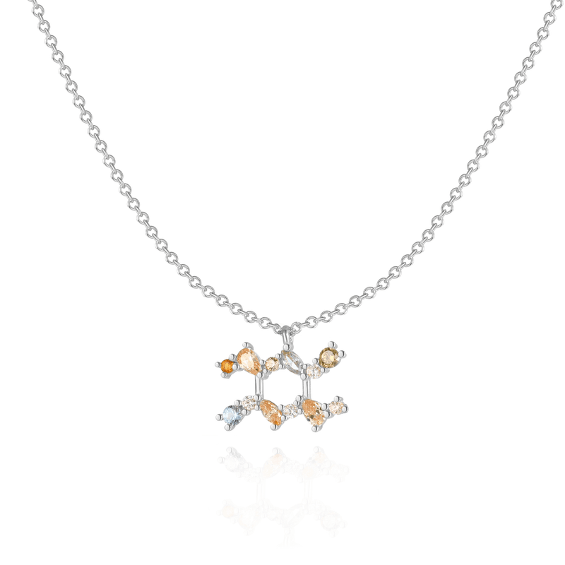 Sternzeichen-Kette | Silber Gold Stilvoll Einzigartig Verstellbar Langlebig-Silber-Wassermann-Luzern Mode