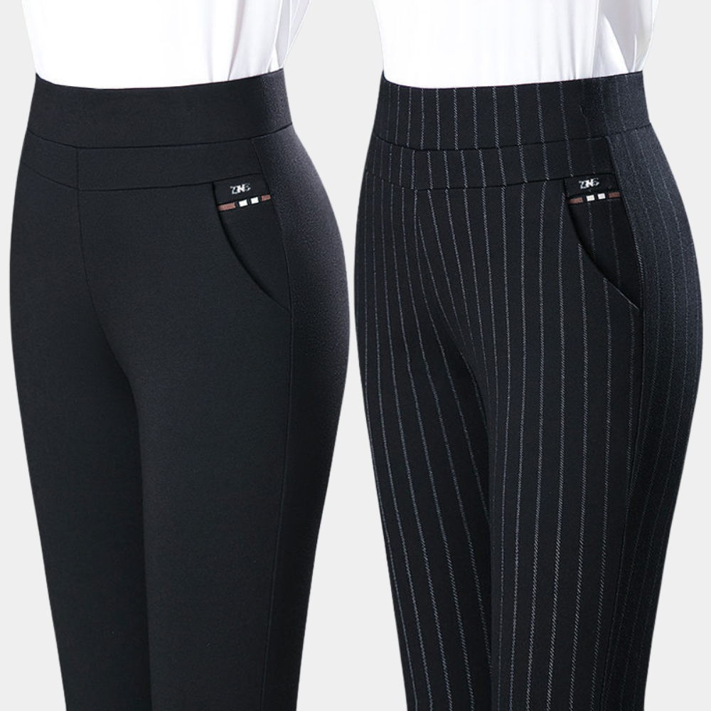 Damen Stretchhose mit Taschen - Bequeme Business-Leggings-Luzern Mode
