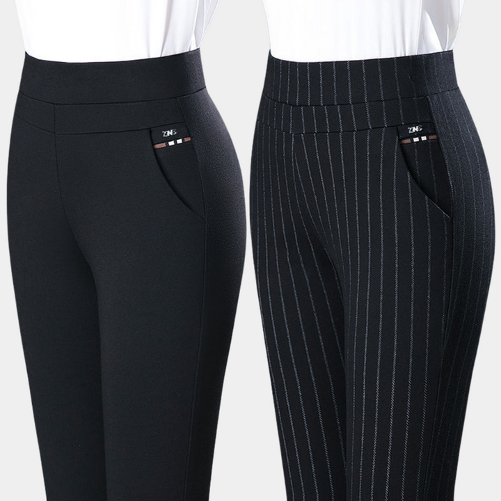 Damen Stretchhose mit Taschen - Bequeme Business-Leggings-Luzern Mode