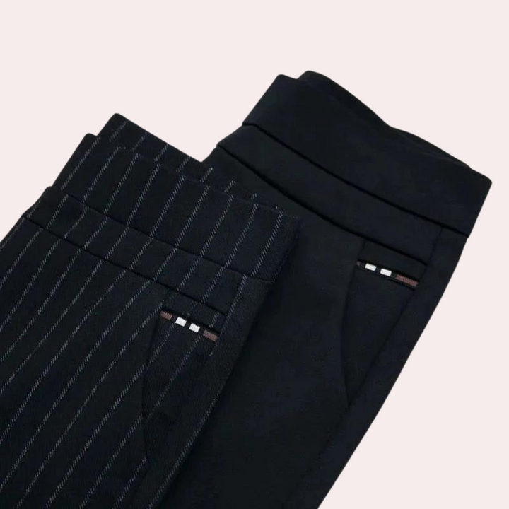 Damen Stretchhose mit Taschen - Bequeme Business-Leggings-Luzern Mode