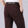 Herren Chinohose Business Casual Slim Fit Anzughose-Rot-29-Luzern Mode
