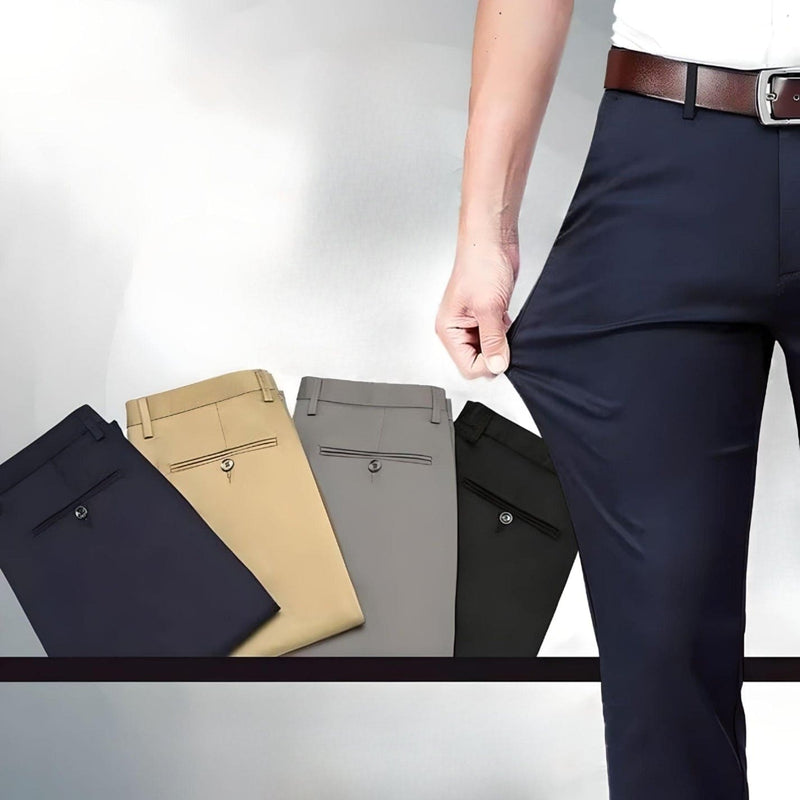 Herren Chinohose Business Casual Slim Fit Anzughose-Luzern Mode