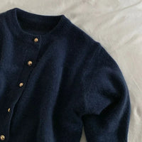 Damen Strickpullover mit Rundhalsausschnitt und Tasche-Luzern Mode