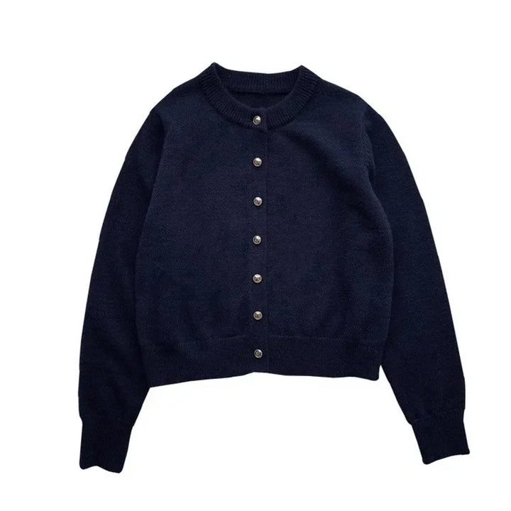 Damen Strickpullover mit Rundhalsausschnitt und Tasche-Luzern Mode