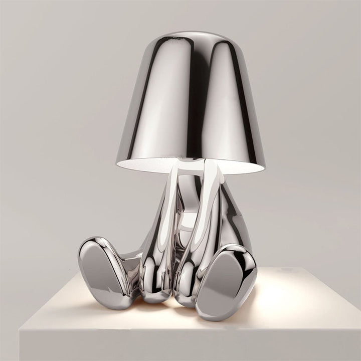 Tischlampe | Stimmungsvolles Einzigartiges Stilvolles Langlebiges Beruhigendes Modernes-Entspannendes Silber-Luzern Mode