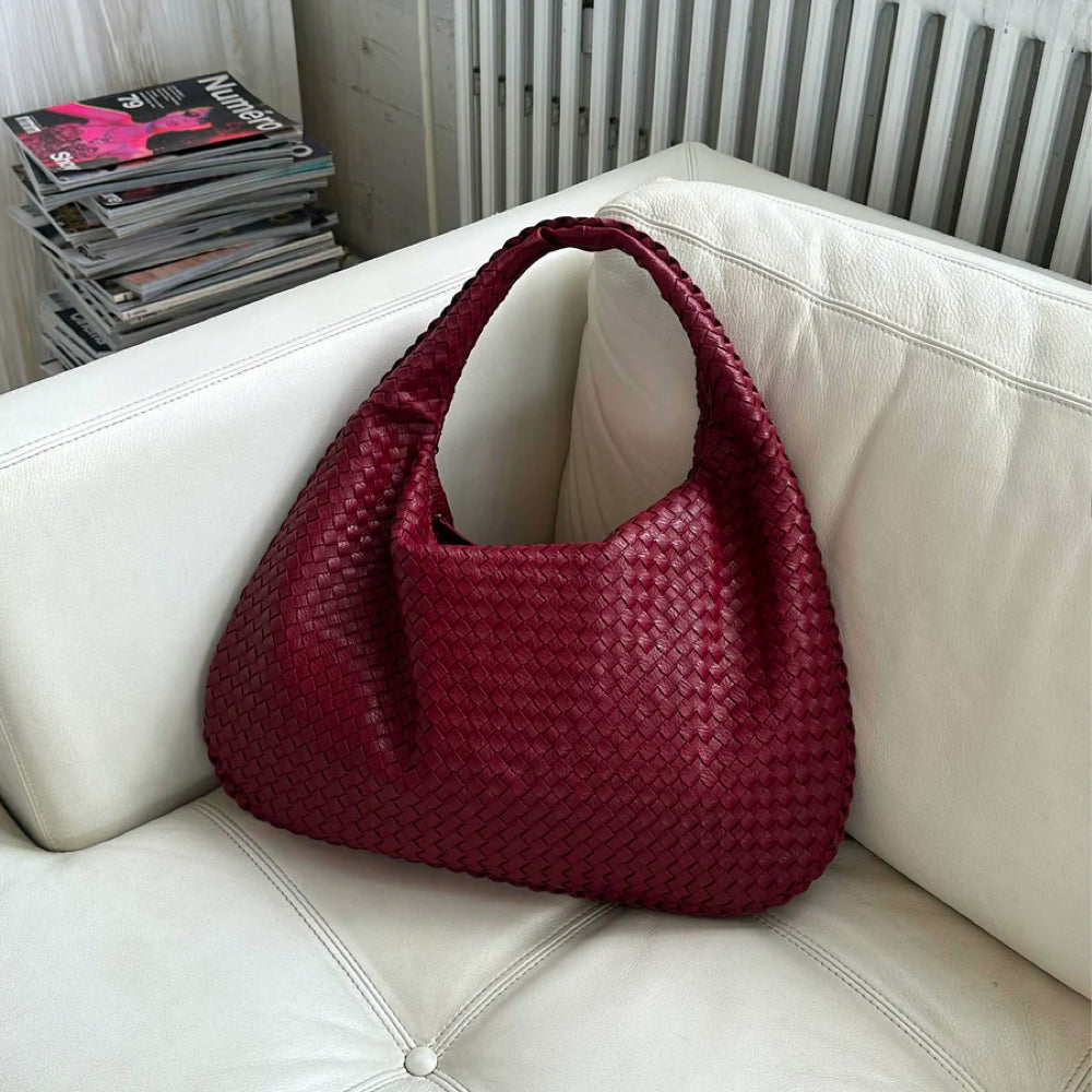 Geflochtene Damen Handtasche aus Leder für Alltag und Büro-Luzern Mode