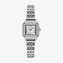 Luxus Damen Armbanduhr mit Strass und Edelstahlarmband-Zilber-Luzern Mode