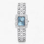Damen Uhr | Subtil Rechteck Silber Stilvoll Langlebig Mit Steinen-Blau-Luzern Mode