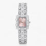 Damen Uhr | Subtil Rechteck Silber Stilvoll Langlebig Mit Steinen-Rosa-Luzern Mode