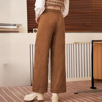 Damen High Waist Cordhose mit weitem Bein - Elegant & Bequem-Luzern Mode