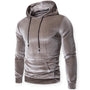 Herren Samt Hoodie Rückseite - Bequemer Kapuzenpullover-Grau-S-Luzern Mode