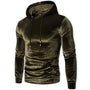 Herren Samt Hoodie Rückseite - Bequemer Kapuzenpullover-Grün-S-Luzern Mode