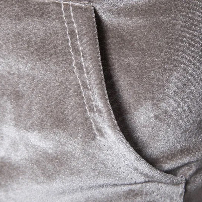 Herren Samt Hoodie Rückseite - Bequemer Kapuzenpullover-Luzern Mode