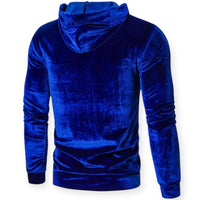 Herren Samt Hoodie Rückseite - Bequemer Kapuzenpullover-Luzern Mode