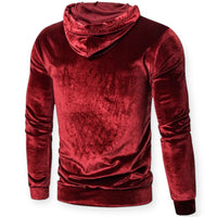 Herren Samt Hoodie Rückseite - Bequemer Kapuzenpullover-Luzern Mode