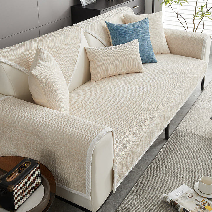 Sofaüberzug | Stilvoll Nachhaltig Antikratz Weich Bequem Vielseitig-Beige-70*70 cm-Luzern Mode