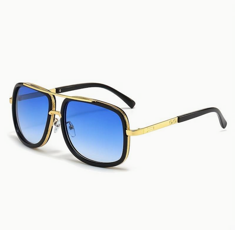 UV400 Sonnenbrille Unisex | Edler Sommer-Look | Leichter Rahmen mit Stil-Blau-Luzern Mode