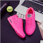 Damen Sneaker mit Augenmotiv - Bequeme Freizeitschuhe-Fuchsia-35-Luzern Mode