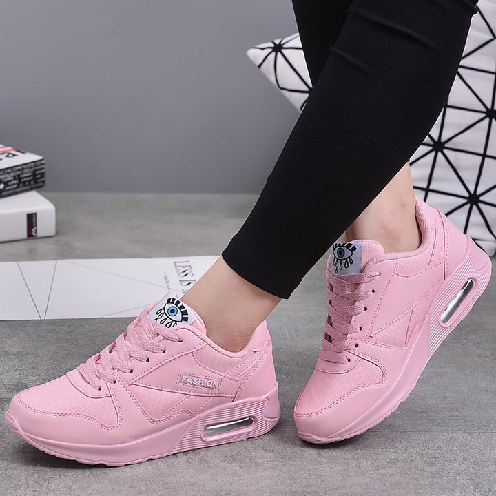 Damen Sneaker mit Augenmotiv - Bequeme Freizeitschuhe-Luzern Mode