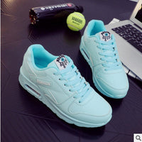 Damen Sneaker mit Augenmotiv - Bequeme Freizeitschuhe-Hellblau-35-Luzern Mode