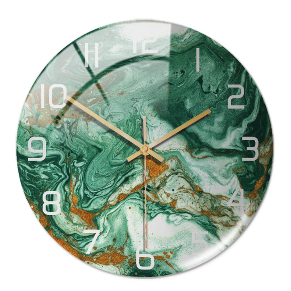 Wanduhr | Marmoroptik Stilvoll Einzigartig Vielseitig Atmosphärisch Langlebig-Luzern Mode