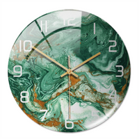 Wanduhr | Marmoroptik Stilvoll Einzigartig Vielseitig Atmosphärisch Langlebig-Luzern Mode
