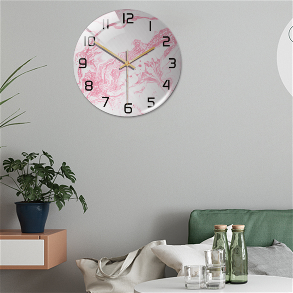 Wanduhr | Marmoroptik Stilvoll Einzigartig Vielseitig Atmosphärisch Langlebig-Luzern Mode