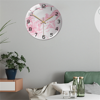 Wanduhr | Marmoroptik Stilvoll Einzigartig Vielseitig Atmosphärisch Langlebig-Luzern Mode