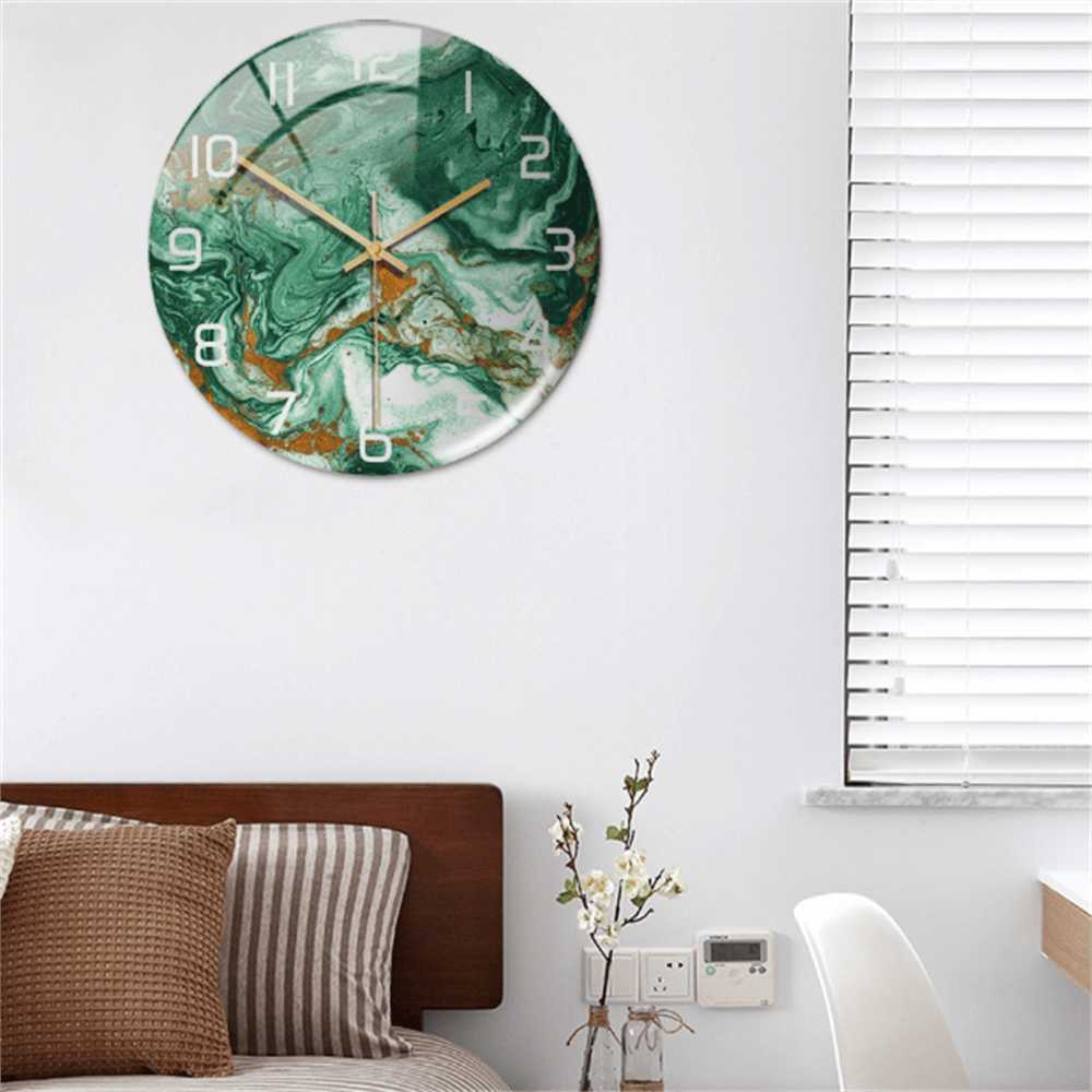 Wanduhr | Marmoroptik Stilvoll Einzigartig Vielseitig Atmosphärisch Langlebig-Luzern Mode