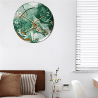 Wanduhr | Marmoroptik Stilvoll Einzigartig Vielseitig Atmosphärisch Langlebig-Luzern Mode