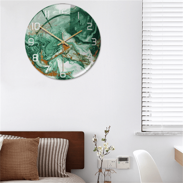 Wanduhr | Marmoroptik Stilvoll Einzigartig Vielseitig Atmosphärisch Langlebig-Luzern Mode