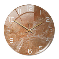 Wanduhr | Marmoroptik Stilvoll Einzigartig Vielseitig Atmosphärisch Langlebig-Kupfer-Luzern Mode