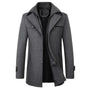 Herren Winterjacke | Wasserdicht | Knopfverschluss | Kragen | Unifarben | Warm-Grau-S-Luzern Mode