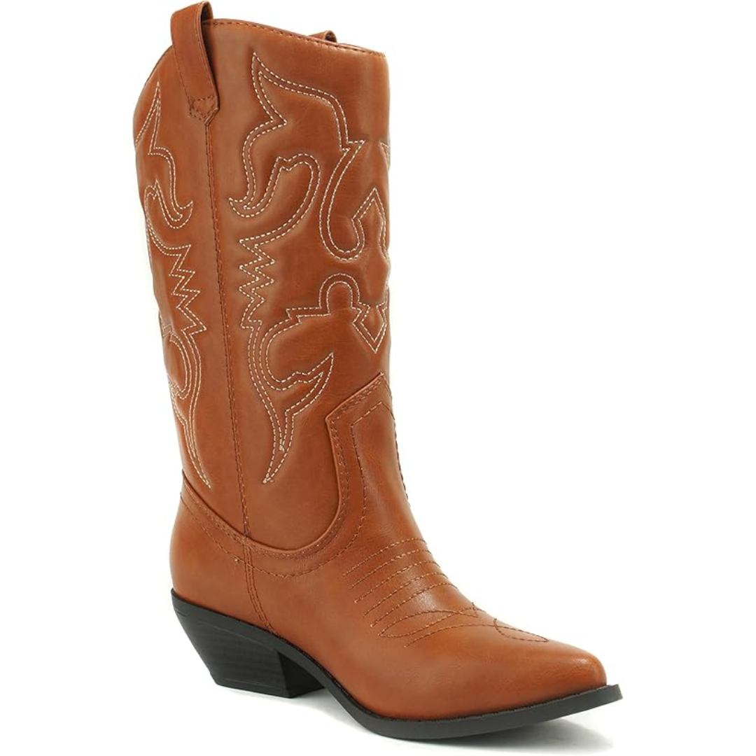 Hochwertige Westernstiefel für Damen mit Stickerei-Luzern Mode