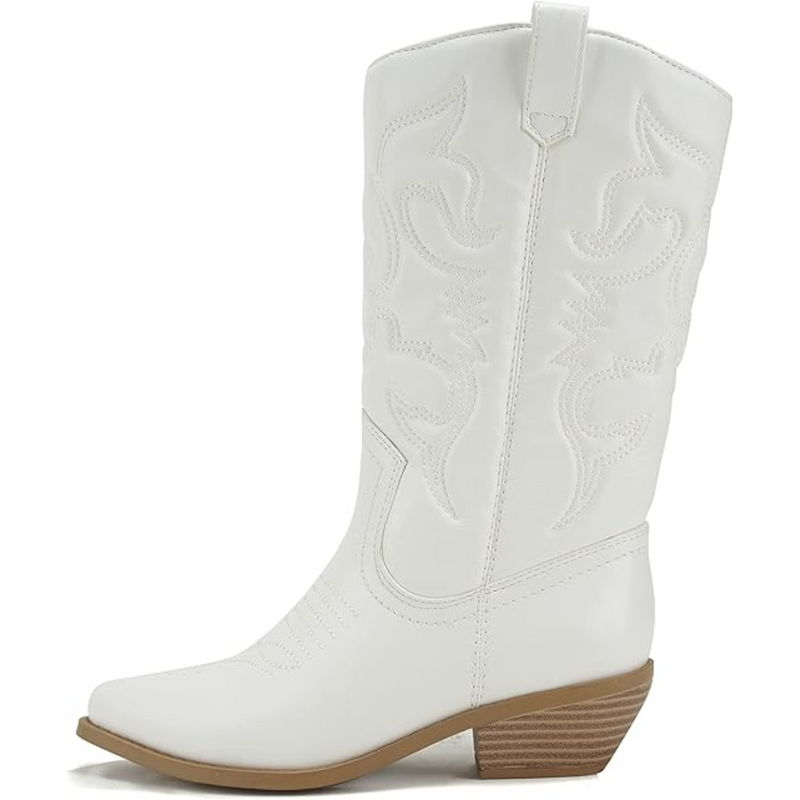Hochwertige Westernstiefel für Damen mit Stickerei-Weiß-35.5-Luzern Mode